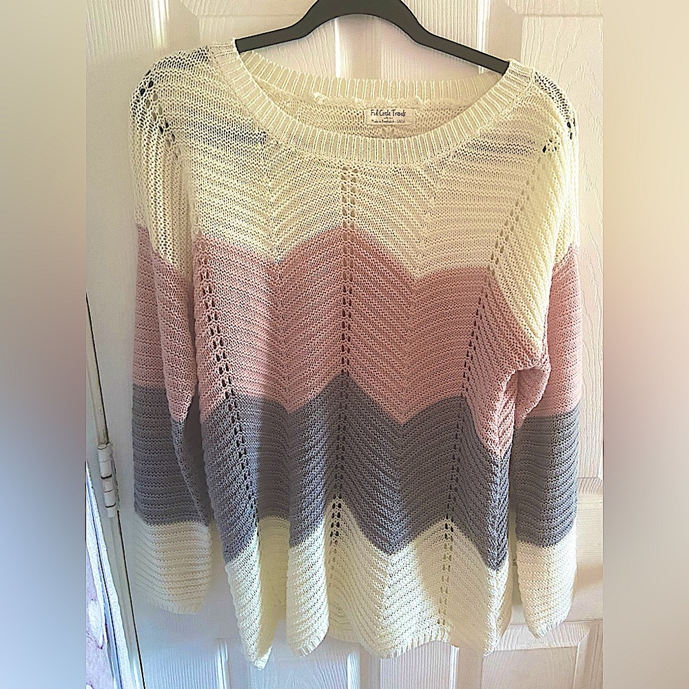 Gently used casual cable knit pullover sweater